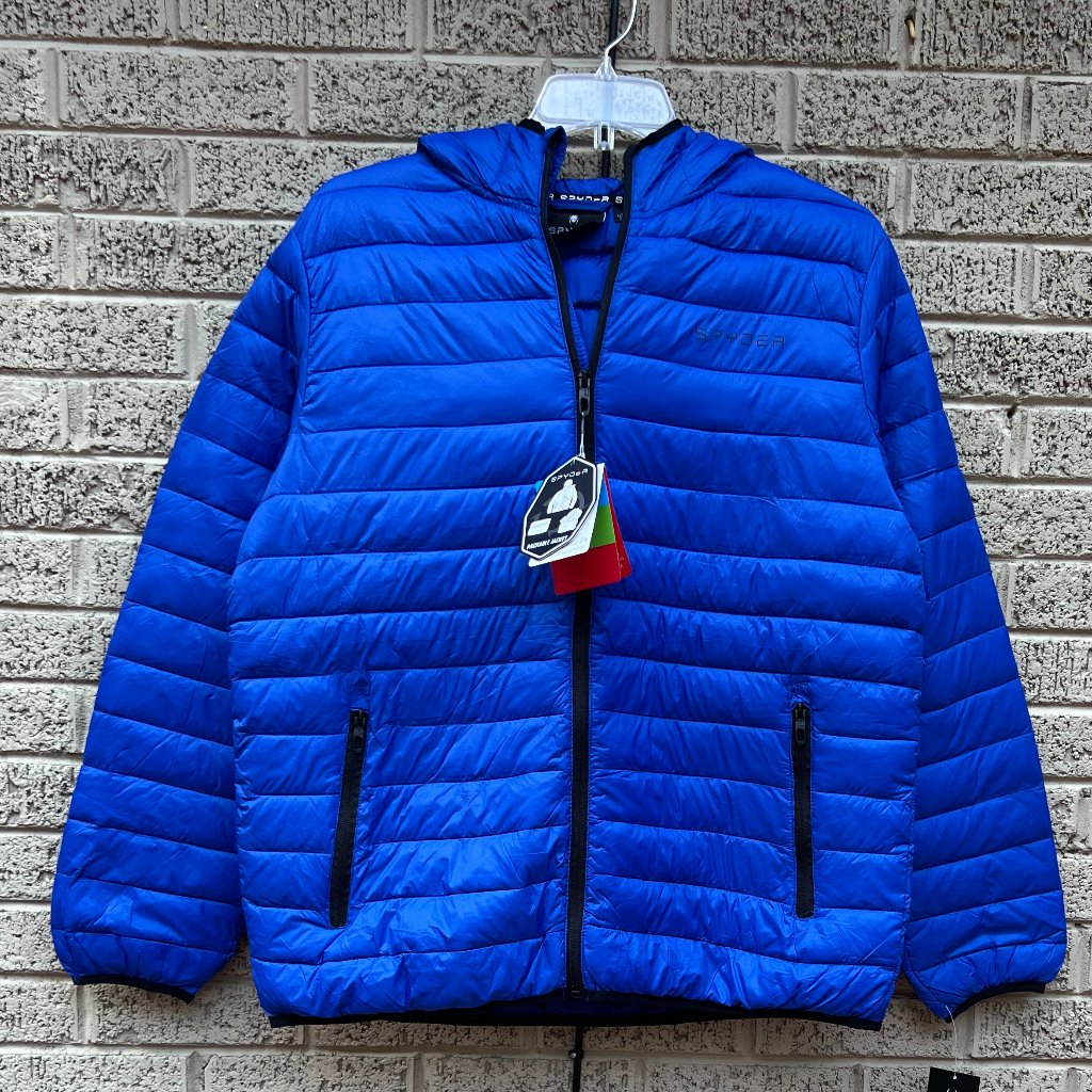 Spyder Packable Puffer Jacket Electric Blue Nwt Large